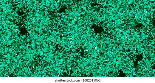 Light Green vector texture with bright snowflakes. Colorful snow elements in decorative christmas style. New year background.