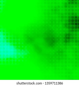 Light Green vector texture with circles. Colorful illustration with gradient dots in nature style. Design for your commercials.