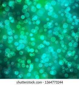 Light Green vector texture with circles. Illustration with set of shining colorful abstract spheres. Pattern for business ads.