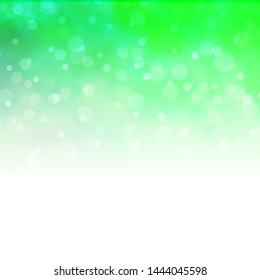 Light Green vector texture with circles. Colorful illustration with gradient dots in nature style. Pattern for business ads.