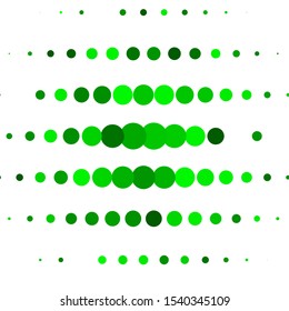Light Green vector texture with circles. Colorful illustration with gradient dots in nature style. Pattern for business ads.