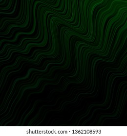 Light Green vector texture with circular arc. Brand new colorful illustration with bent lines. Template for cellphones.