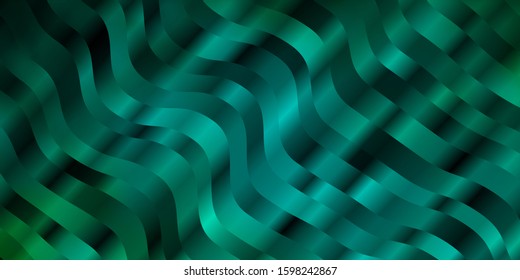 Light Green vector texture with circular arc. Colorful abstract illustration with gradient curves. Smart design for your promotions.