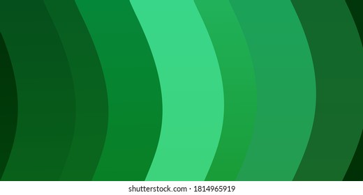 Light Green vector texture with circular arc. Bright illustration with gradient circular arcs. Pattern for booklets, leaflets.