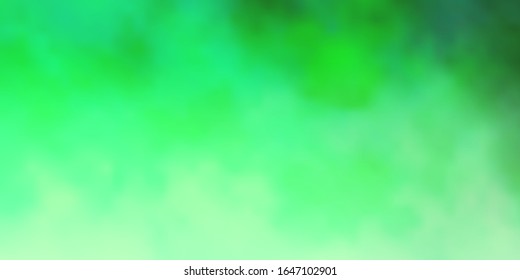 Light Green vector texture with cloudy sky. Illustration in abstract style with gradient clouds. Pattern for your booklets, leaflets.