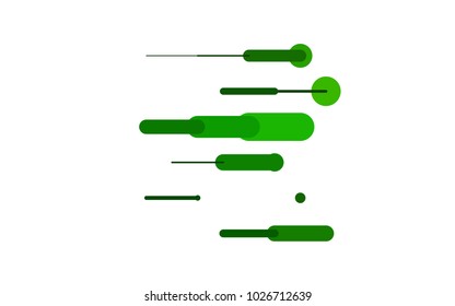 Light Green vector texture with colored capsules. Modern geometrical abstract illustration with staves. Smart design for your business advert.