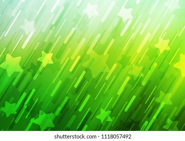 Light Green vector texture with colored lines. Decorative shining illustration with lines on abstract template. Smart design for your business advert.