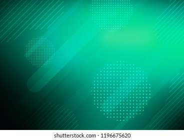 Light Green vector texture with colored capsules and dots. Shining colored illustration with rounded stripes, dots. Best design for your ad, poster, banner.