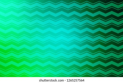 Light Green vector texture with colored lines. Shining colored illustration with sharp stripes. Pattern for ad, booklets, leaflets.