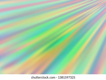Light Green vector texture with colored lines. Decorative shining illustration with lines on abstract template. Backdrop for TV commercials.