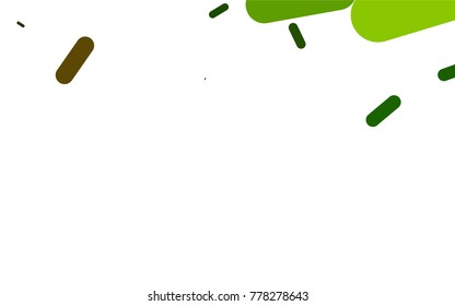 Light Green vector texture with colored capsules. Decorative shining illustration with lines on abstract template. The pattern can be used as ads, poster, banner for medicine.