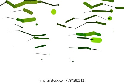 Light Green vector texture with colored capsules. Decorative shining illustration with lines on abstract template. Smart design for your business advert.