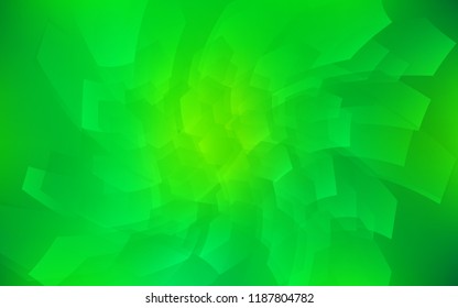 Light Green vector texture with colorful hexagons. Glitter abstract illustration in hexagonal style. New design for website's poster, banner.
