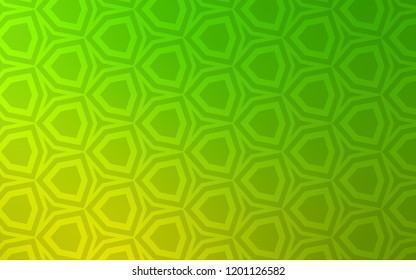 Light Green vector texture with colorful hexagons. Glitter abstract illustration in hexagonal style. Pattern for landing pages.