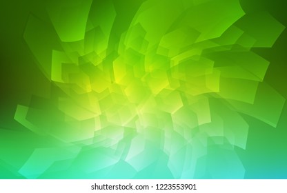 Light Green vector texture with colorful hexagons. Illustration of colored hexagons on white surface. Pattern for texture of wallpapers.