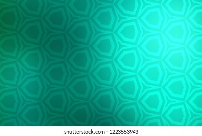 Light Green vector texture with colorful hexagons. Illustration with set of colorful hexagons. Pattern for texture of wallpapers.