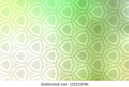 Light Green vector texture with colorful hexagons. Illustration with set of colorful hexagons. Pattern for your ad, booklets.