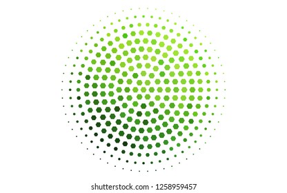 Light Green vector texture with colorful hexagons. Abstract illustration with colorful hexagons. New design for website's poster, banner.
