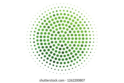 Light Green vector texture with colorful hexagons. Glitter abstract illustration in hexagonal style. New template for your brand book.