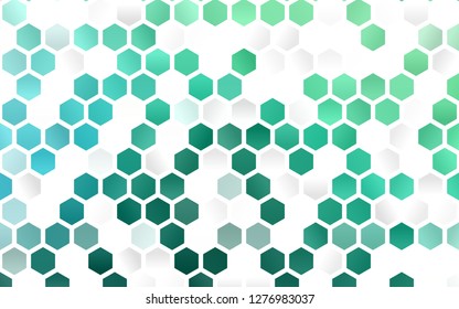 Light Green vector texture with colorful hexagons. White background with colorful hexagons. New design for website's poster, banner.