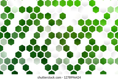 Light Green vector texture with colorful hexagons. Design in abstract style with hexagons. Beautiful design for your business advert.