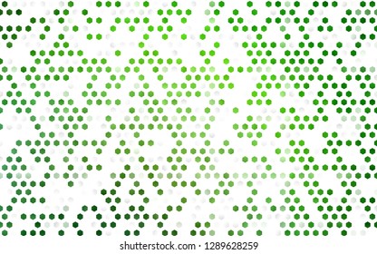 Light Green vector texture with colorful hexagons. Glitter abstract illustration in hexagonal style. Pattern for texture of wallpapers.