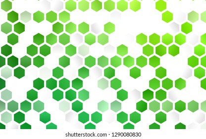 Light Green vector texture with colorful hexagons. Illustration with set of colorful hexagons. Pattern for texture of wallpapers.