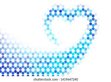 Light Green vector texture with colorful hexagons. Blur background with colorful hexagons. New template for your brand book.