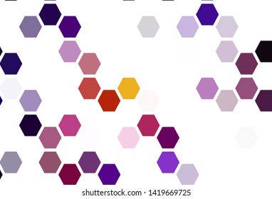 Light Green vector texture with colorful hexagons. Illustration with set of colorful hexagons. Design for website posters, banners.