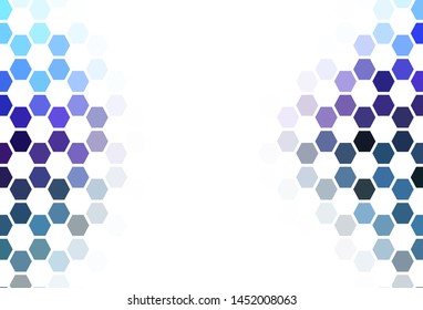 Light Green vector texture with colorful hexagons. Glitter abstract illustration in hexagonal style. Design for website posters, banners.