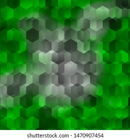 Light Green vector texture with colorful hexagons. Colorful hexagons on blur backdrop. New template for your brand book.