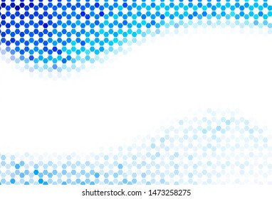 Light Green vector texture with colorful hexagons. Glitter abstract illustration in hexagonal style. New template for your brand book.