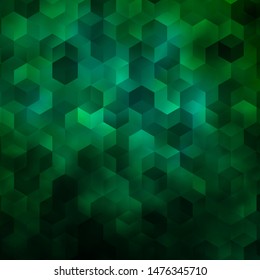 Light Green vector texture with colorful hexagons. Design in abstract style with hexagons. Design for your business advert.