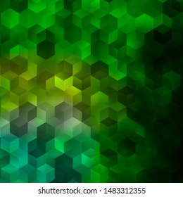 Light Green vector texture with colorful hexagons. Abstract illustration with colorful hexagons. New template for your brand book.