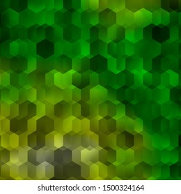 Light Green vector texture with colorful hexagons. Blur background with colorful hexagons. Design for website posters, banners.