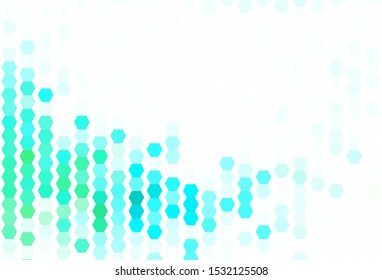 Light Green vector texture with colorful hexagons. Blur background with colorful hexagons. Design for your business advert.