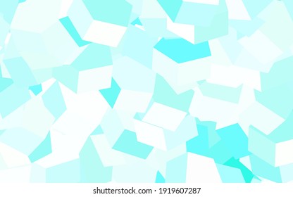 Textura vectorial verde claro con hexágonos coloridos. Ilustración abstracta con hexágonos coloridos. Patrón para tu anuncio, folletos.