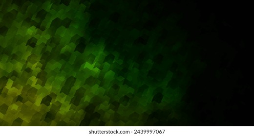 Textura vectorial verde claro con hexágonos de colores. Desenfocar el fondo con hexágonos coloridos. Patrón para anuncios, folletos.