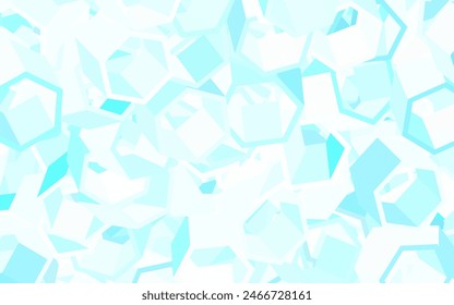 Light Green vector texture with colorful hexagons. Glitter abstract illustration in hexagonal style. Pattern for ads, leaflets.