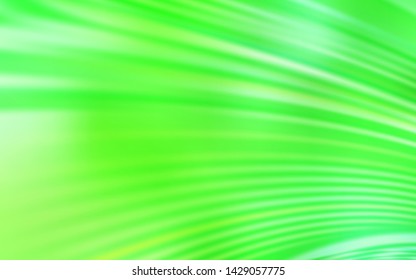 Light Green vector texture with curved lines. Glitter abstract illustration with wry lines. New composition for your brand book.