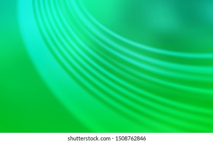 Light Green vector texture with curved lines. Colorful abstract illustration with gradient lines. Colorful wave pattern for your design.
