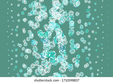 Textura vectorial verde claro con líneas curvas. Ilustración abstracta de gradiente moderno con líneas de banda. Un diseño completamente nuevo para su negocio.