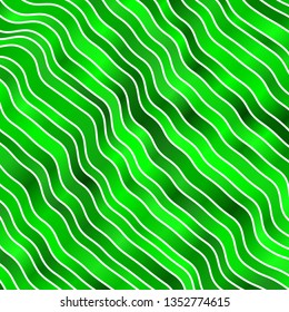 Light Green vector texture with curves. Bright illustration with gradient circular arcs. Design for your business promotion.