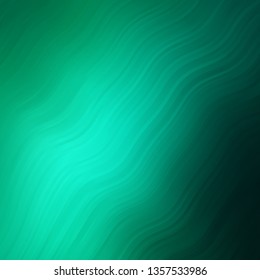 Light Green vector texture with curves. Abstract illustration with gradient bows. Pattern for websites, landing pages.