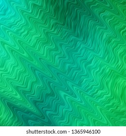 Light Green vector texture with curves. Abstract gradient illustration with wry lines. Best design for your posters, banners.