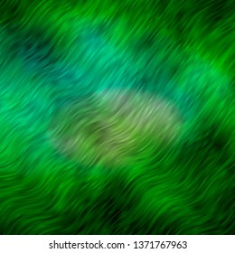Light Green vector texture with curves. Colorful illustration in abstract style with bent lines. Pattern for websites, landing pages.