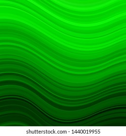 Light Green vector texture with curves. Colorful illustration with curved lines. Template for your UI design.
