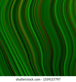Light Green vector texture with curves. Colorful abstract illustration with gradient curves. Pattern for ads, commercials.