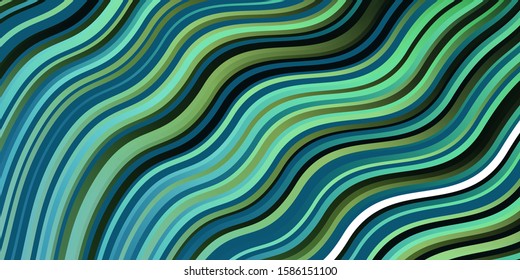 Light Green vector texture with curves. Colorful illustration, which consists of curves. Template for cellphones.