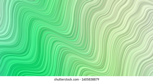 Light Green vector texture with curves. Brand new colorful illustration with bent lines. Pattern for websites, landing pages.